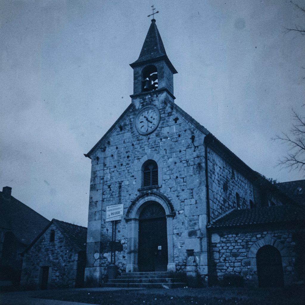 Second sigle paroissial en deux tons gris et bleu, style épuré